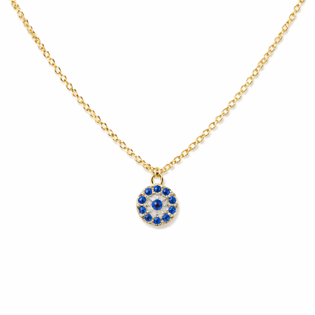 Golden Evil eye rhinestone necklace 🪬