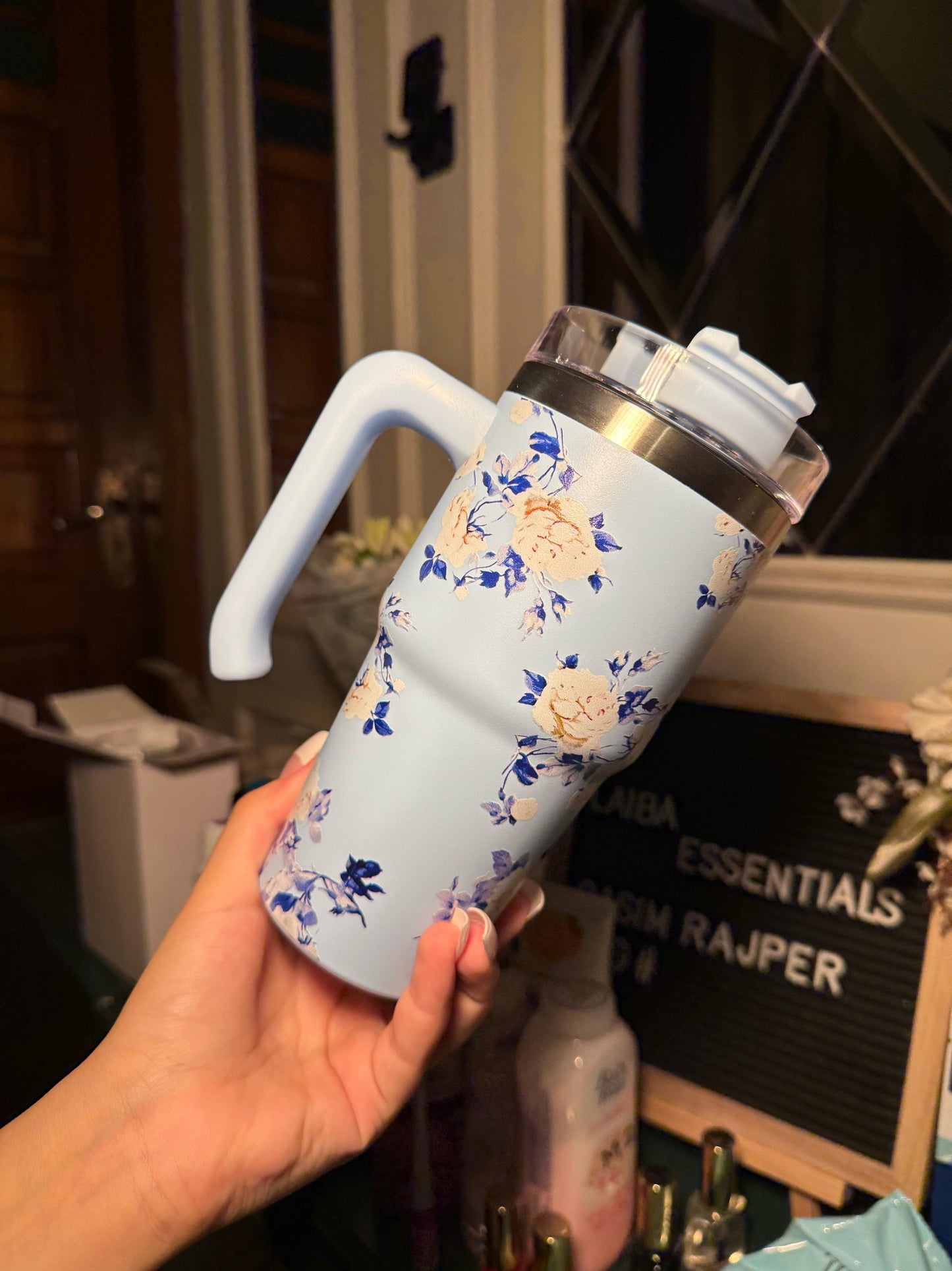 Blue Blossom Mini Stanley Tumbler 20oz (IMMEDIATE DELIVERY AVAILABLE)