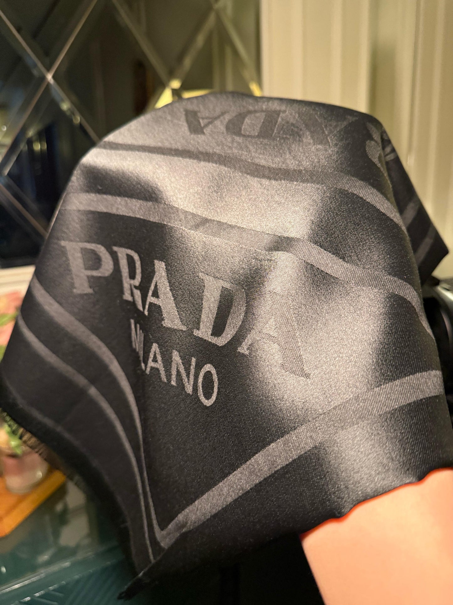 PRADA Black scarf/ stole (IMMEDIATE DELIVERY AVAILABLE)