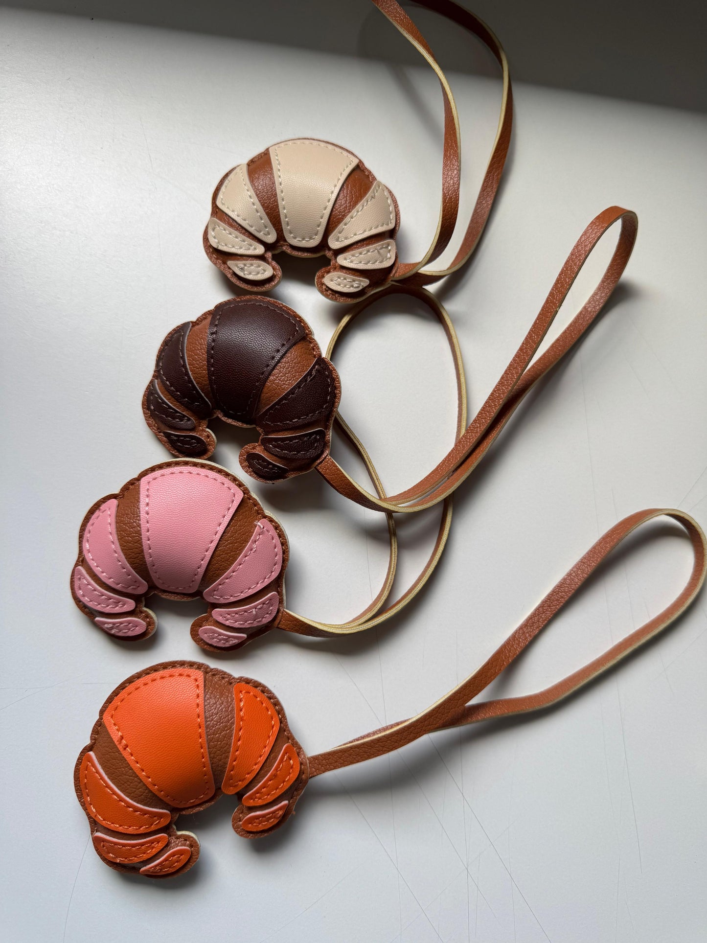Croissant Leather Bag Charm