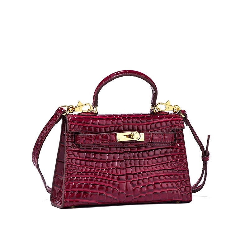 Margenta textured mini Kelly bag (in stock)