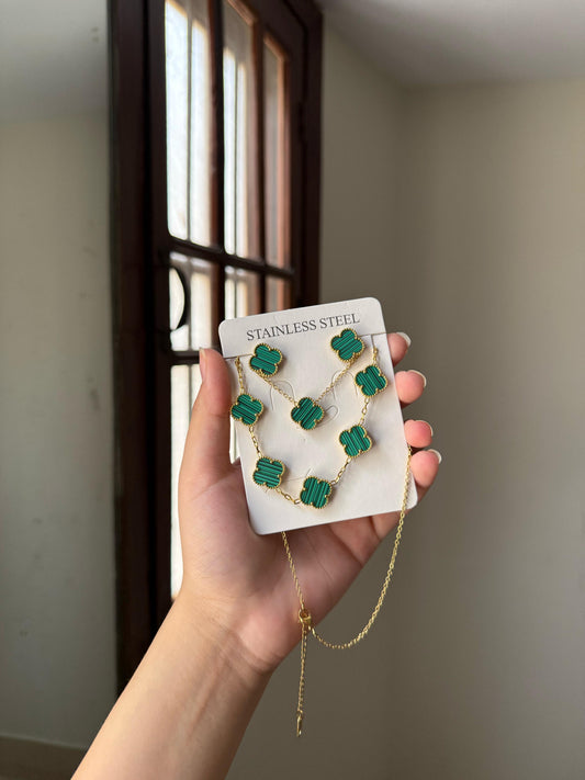 Émeraude Royale vancleef set 15mm flower