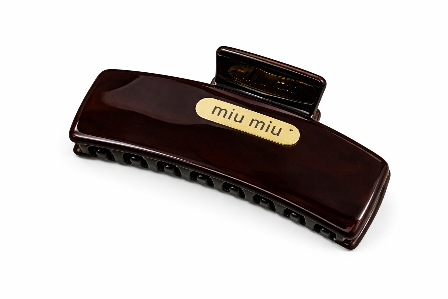 Brown MiuMiu Hair Claw