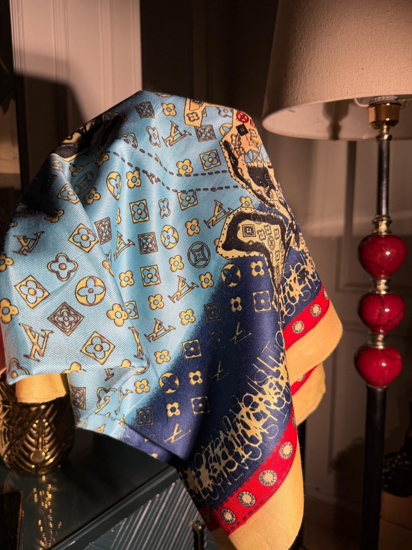 Louis Vuitton Colored theme scarf/ stole (IMMEDIATE DELIVERY AVAILABLE)