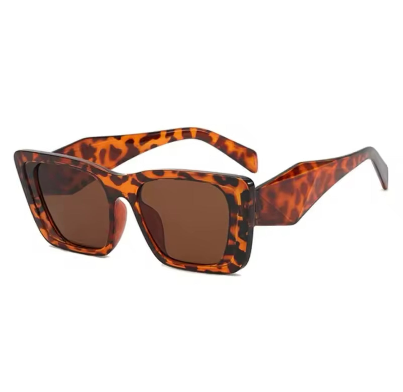 Leopard irregular shape sunglasses