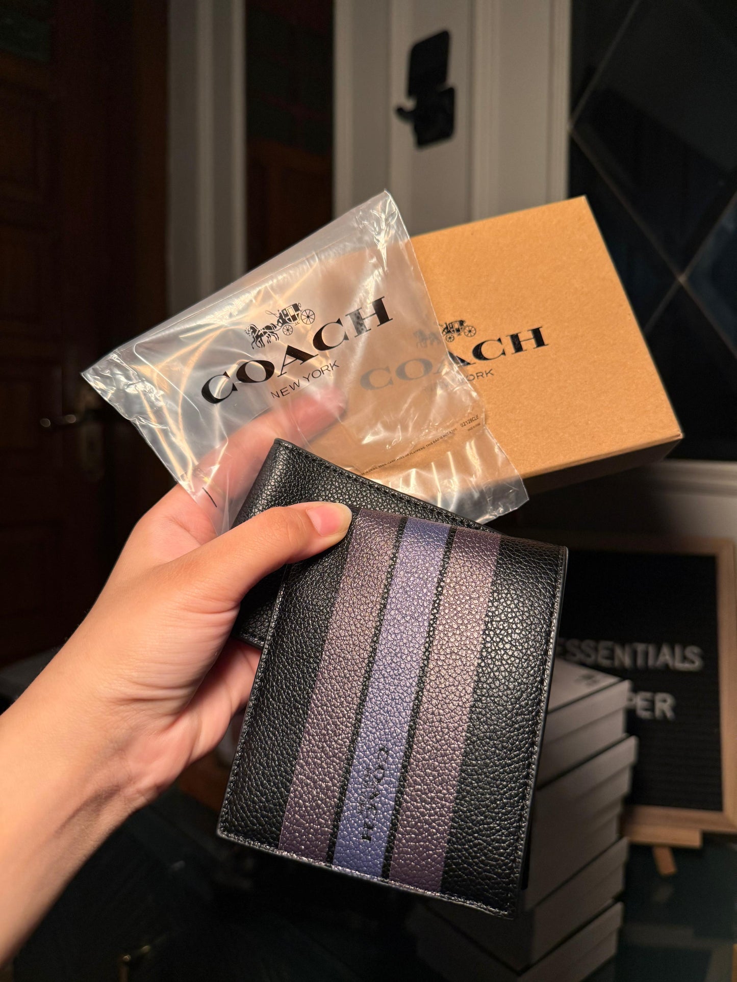 (Navy/Blue Tone)“Men’s Wallet, Cardholder & Keychain Gift Sets”