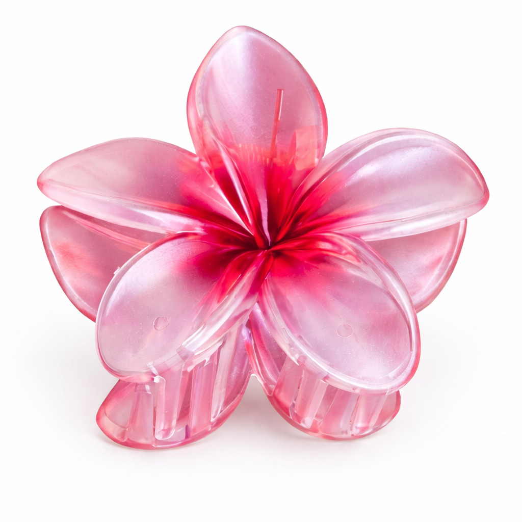 Flower Transparent Hair Claw Clips