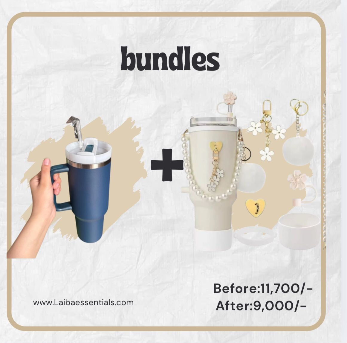 NAVY BLUE QUENCHER TUMBLER BUNDLE