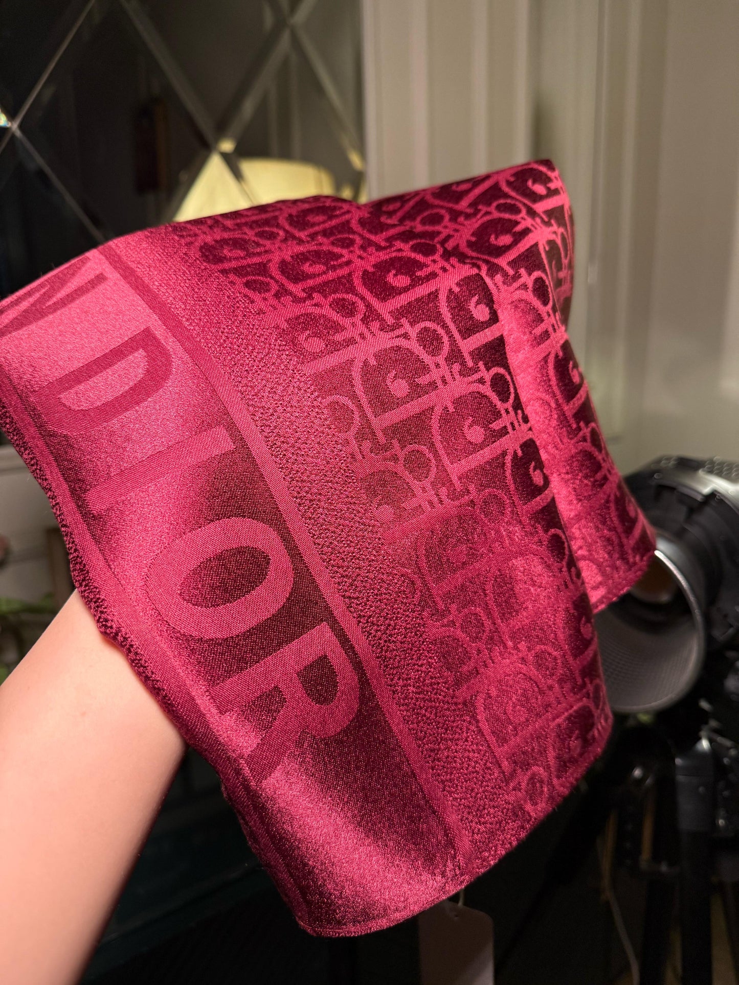 Dior red scarf/ stole (IMMEDIATE DELIVERY AVAILABLE)