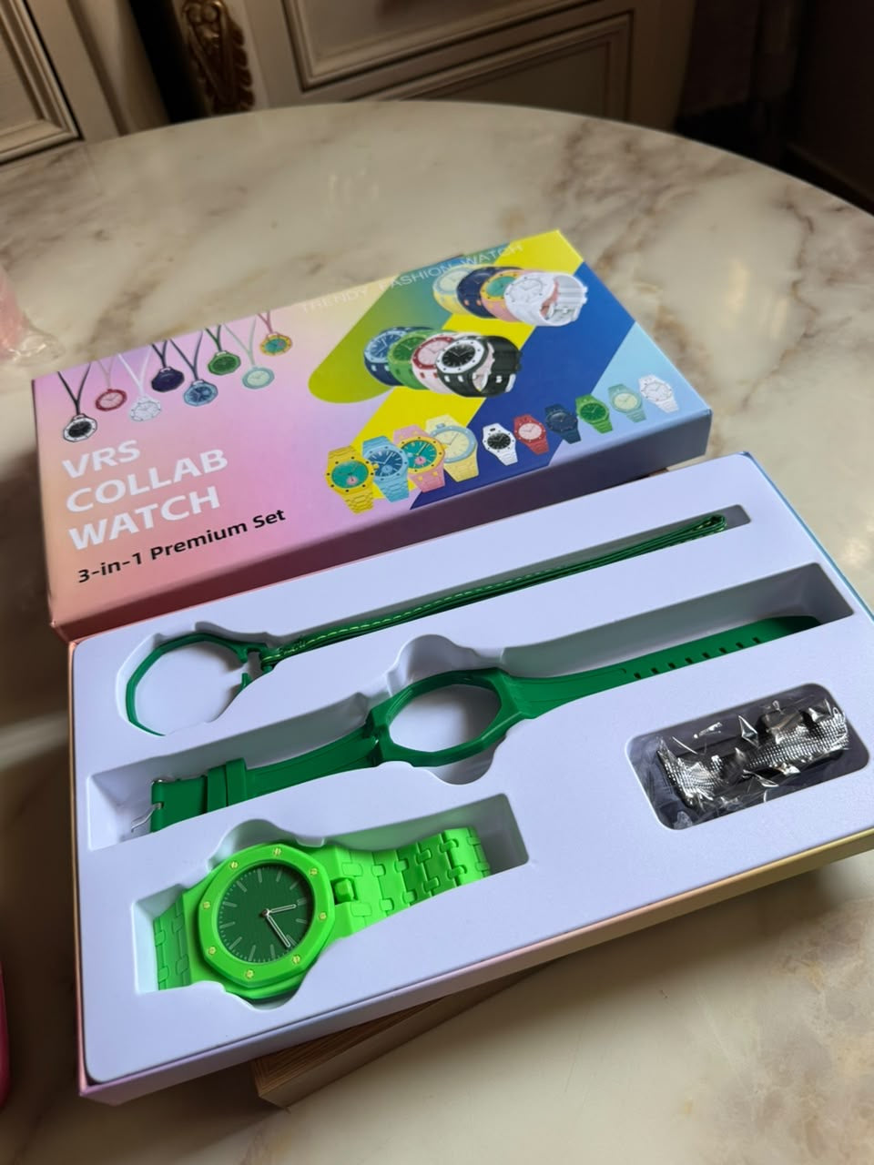 VRS 3-in-1 Collab Interchangeable Silicone Strap Watch Set