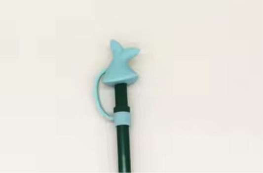 Whale tale straw cover