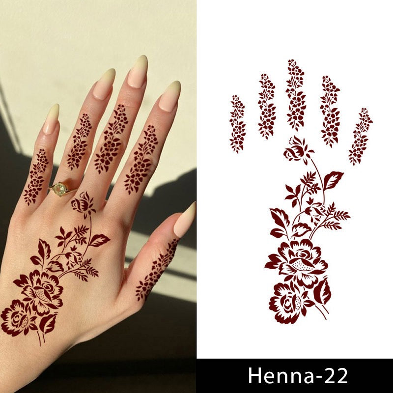 Maroon Floral Vine Mehndi Design
