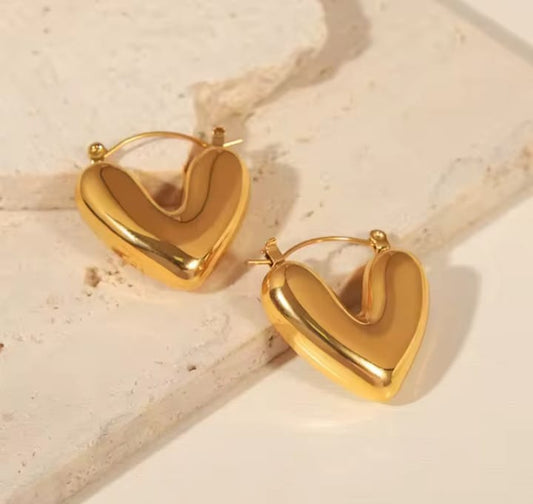 Plain heart hoops