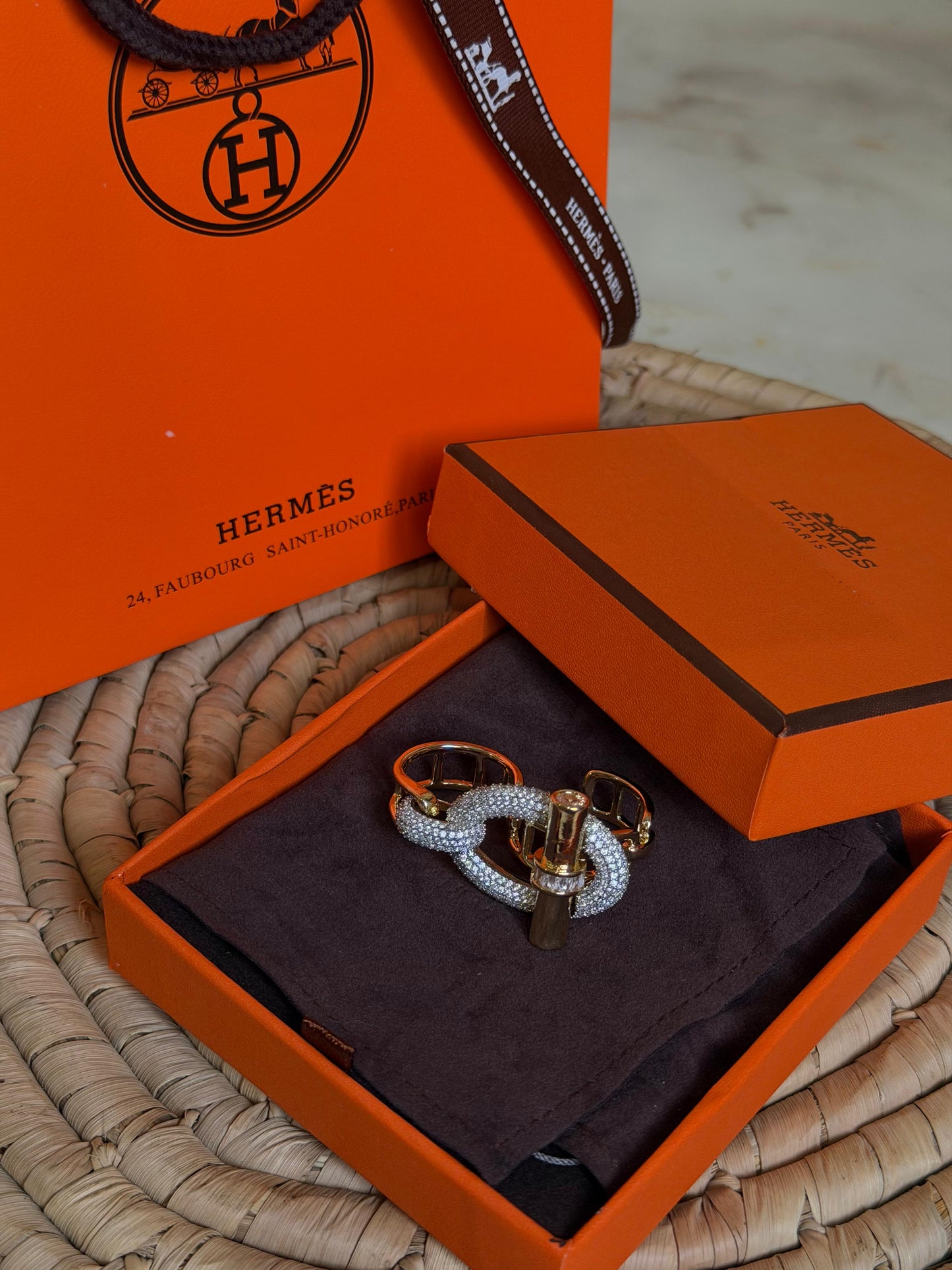 Hermes Ring( With Box & Proper Packaging)
