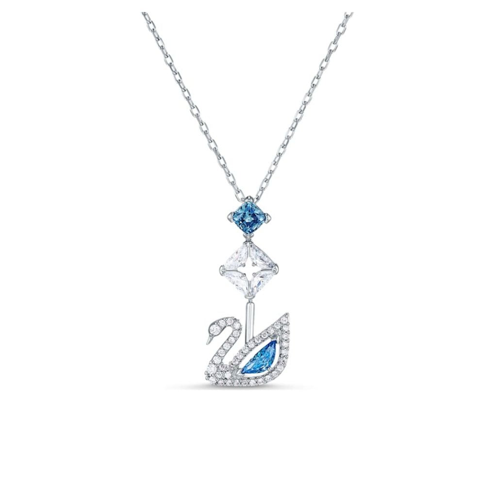 Swarovski Swan Pendant, Blue, Rhodium plated (Immediate Delivery Available) COME’S WITH BRANDED PACKAGING