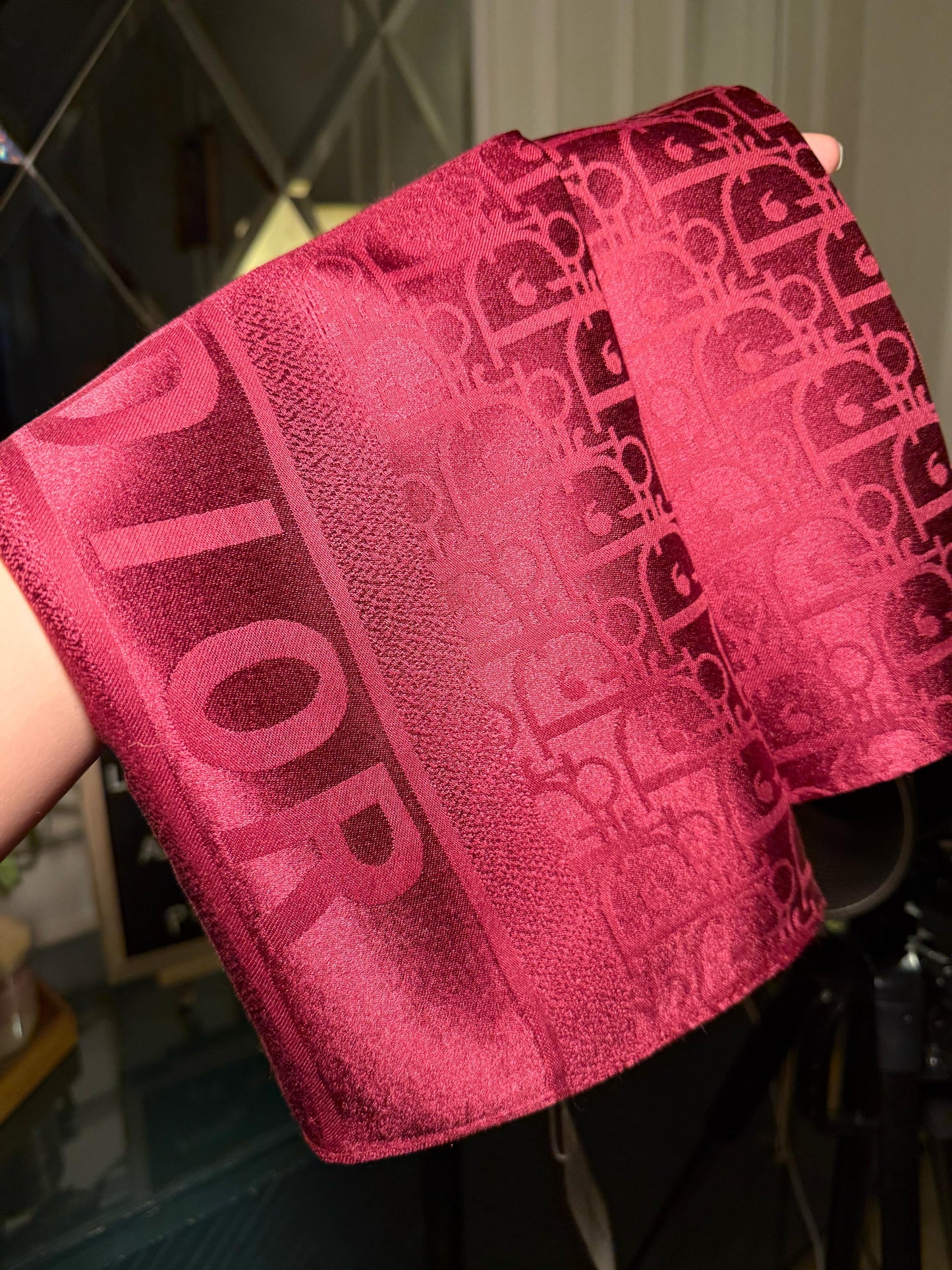 Dior red scarf/ stole (IMMEDIATE DELIVERY AVAILABLE)