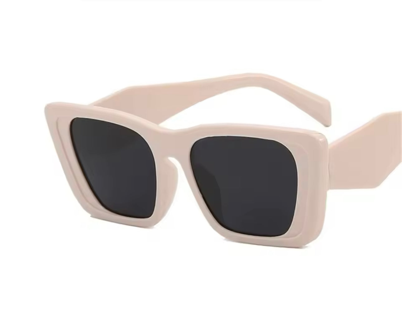 Beige-black grey Plano sunglasses