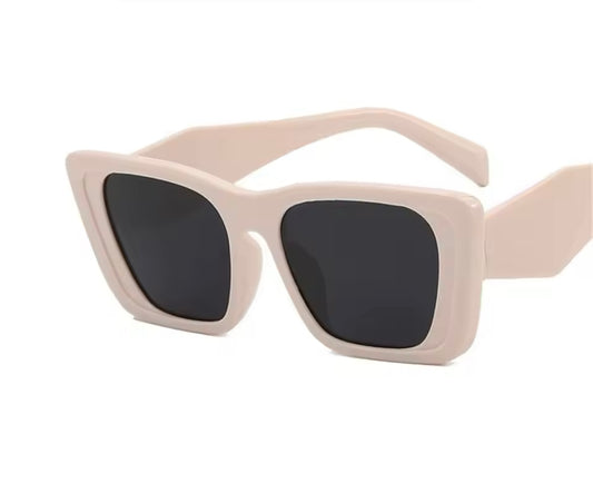 Beige-black grey Plano sunglasses