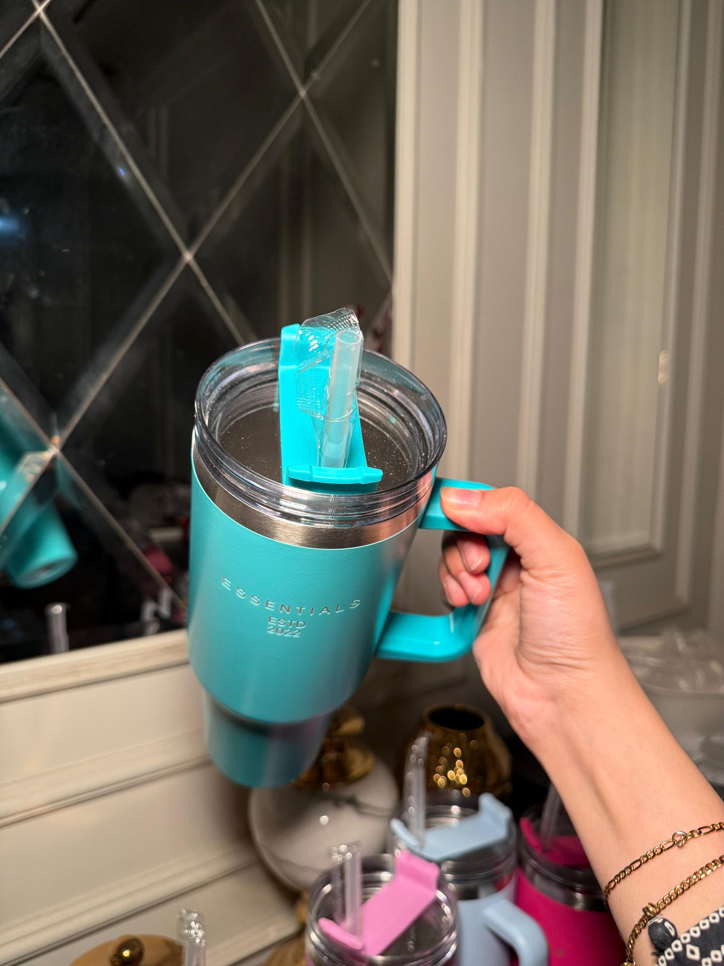 Sea green Flask tumblr 40 oz
