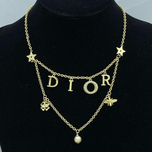 Dual layered luxury Dior necklace (instock)