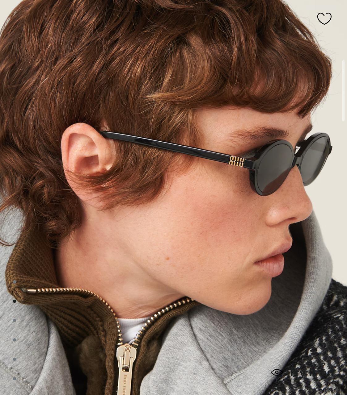 Miu miu oval balck glasses