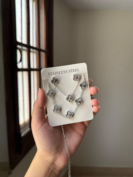 Moonlit Marbre vancleef set 13mm flower