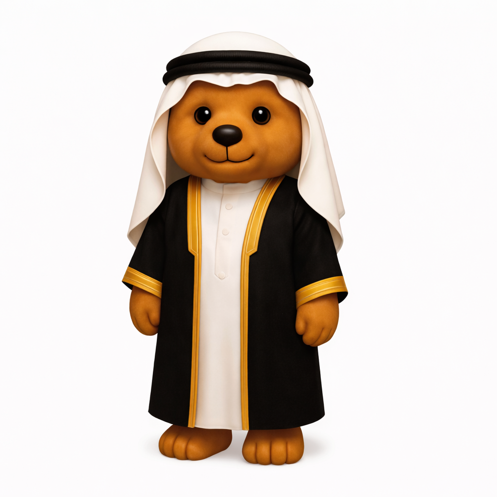 Arab Thobe Teddy Bear – Metal Phone Sticker