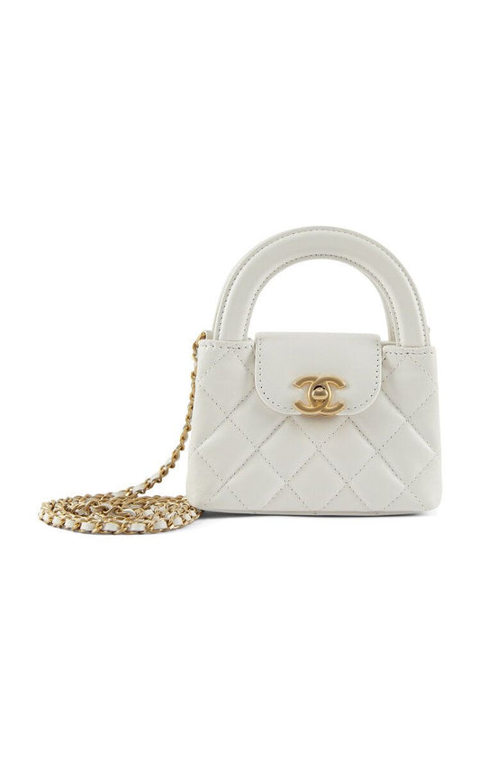 White Chanel small Kelly shopper bag (WITHOUT BOX) (IMMEDIATE DELIVERY AVAILABLE)