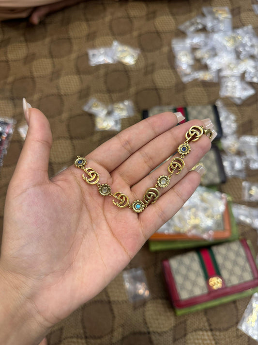 Gucci GG gold plated bracelet