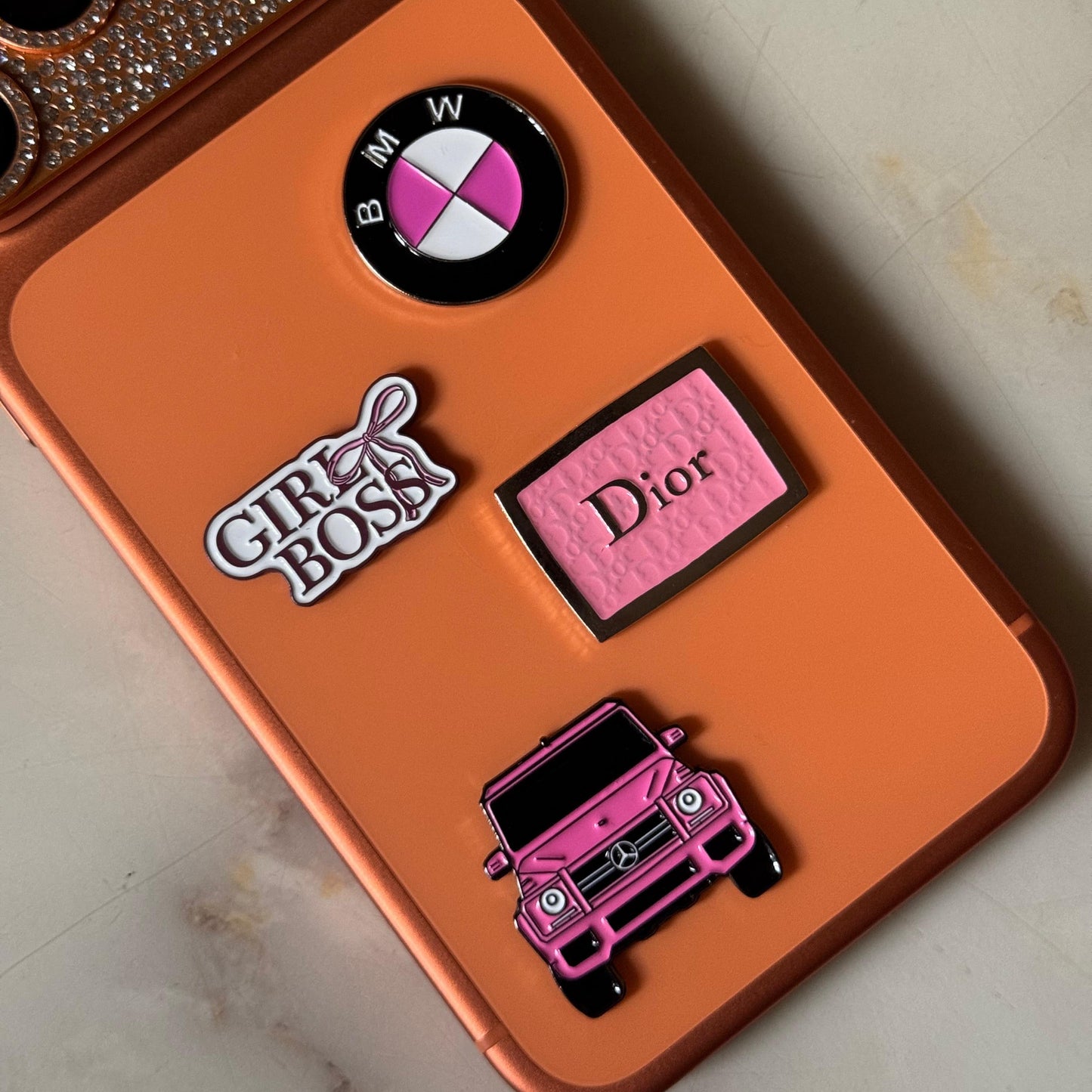 Metal Phone Charm Sticker Pack
of 4 Bundle 31