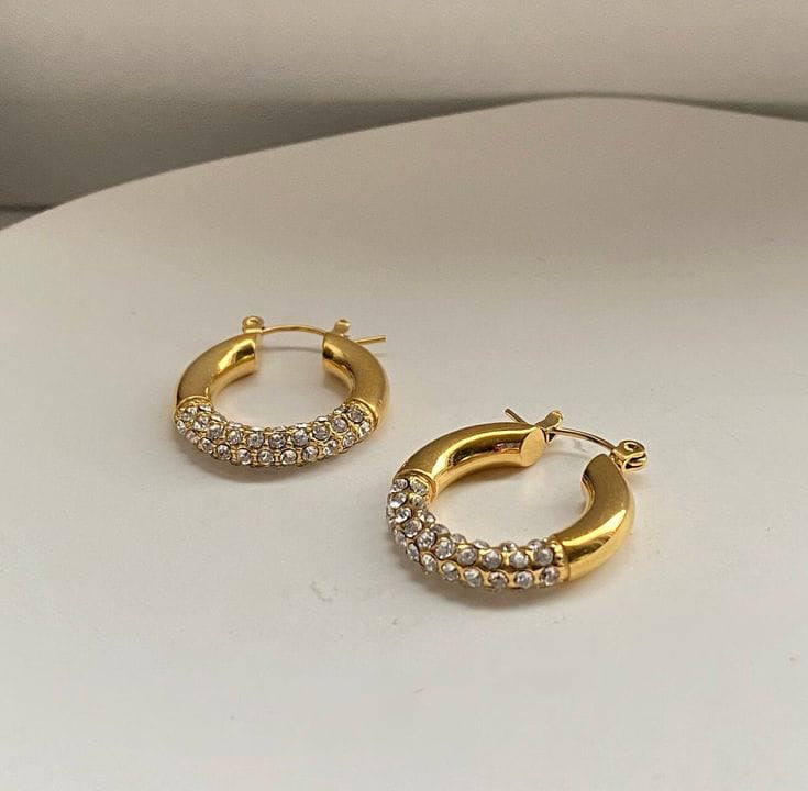 Studded hoops