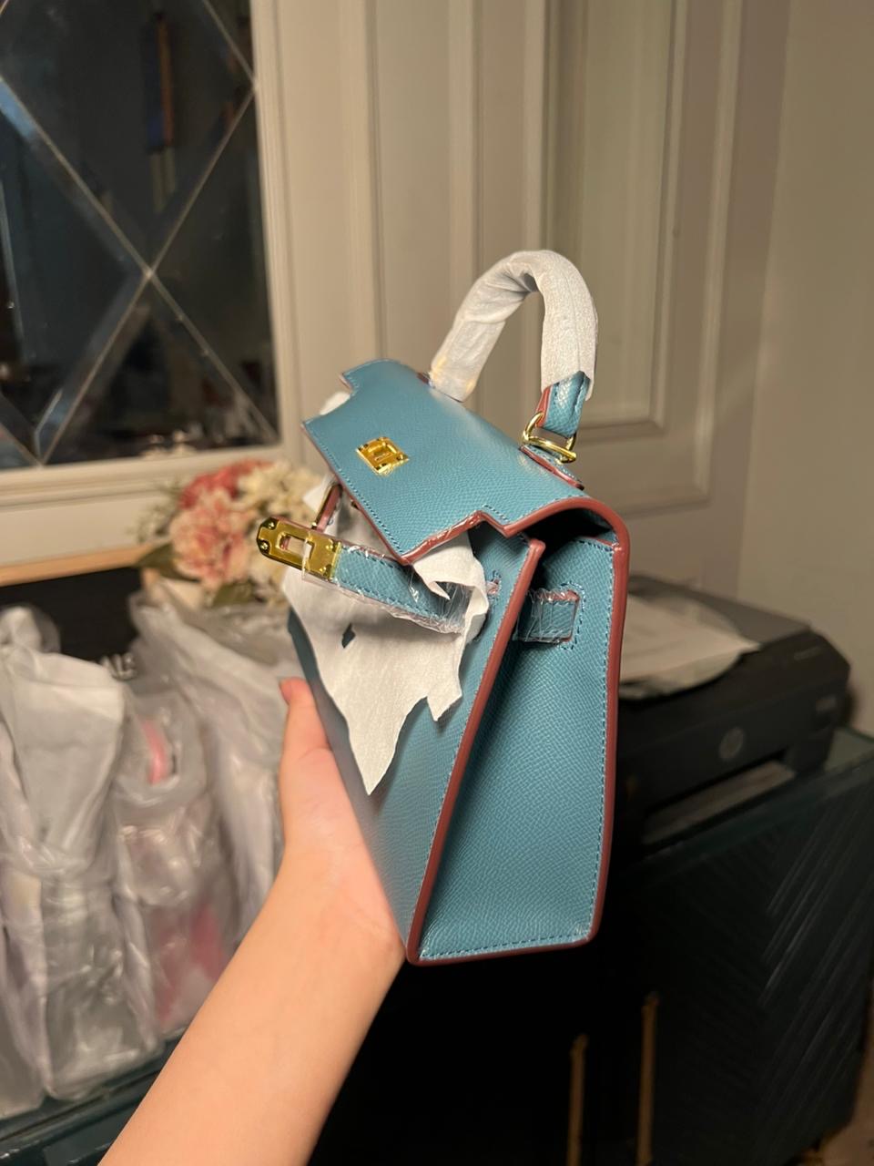 Blue Mini Kelly Bag (available for immediate delivery)