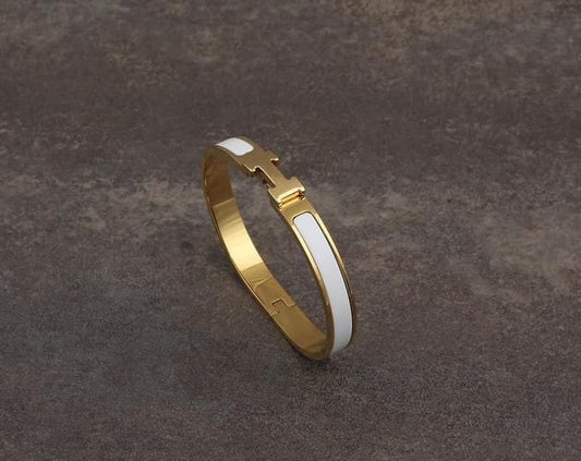 Hermes thin white bracelet