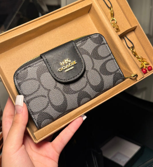 Black Coach wallet set 3pcs (IMMEDIATE DELIVERY AVAILABLE)