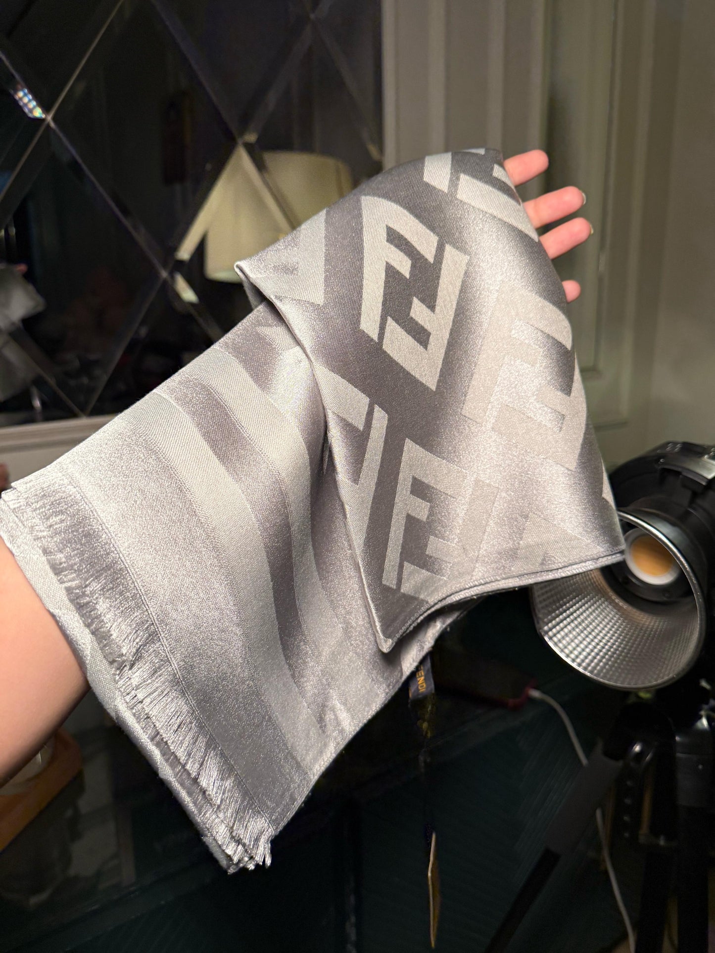 FENDI grey scarf/ stole (IMMEDIATE DELIVERY AVAILABLE)
