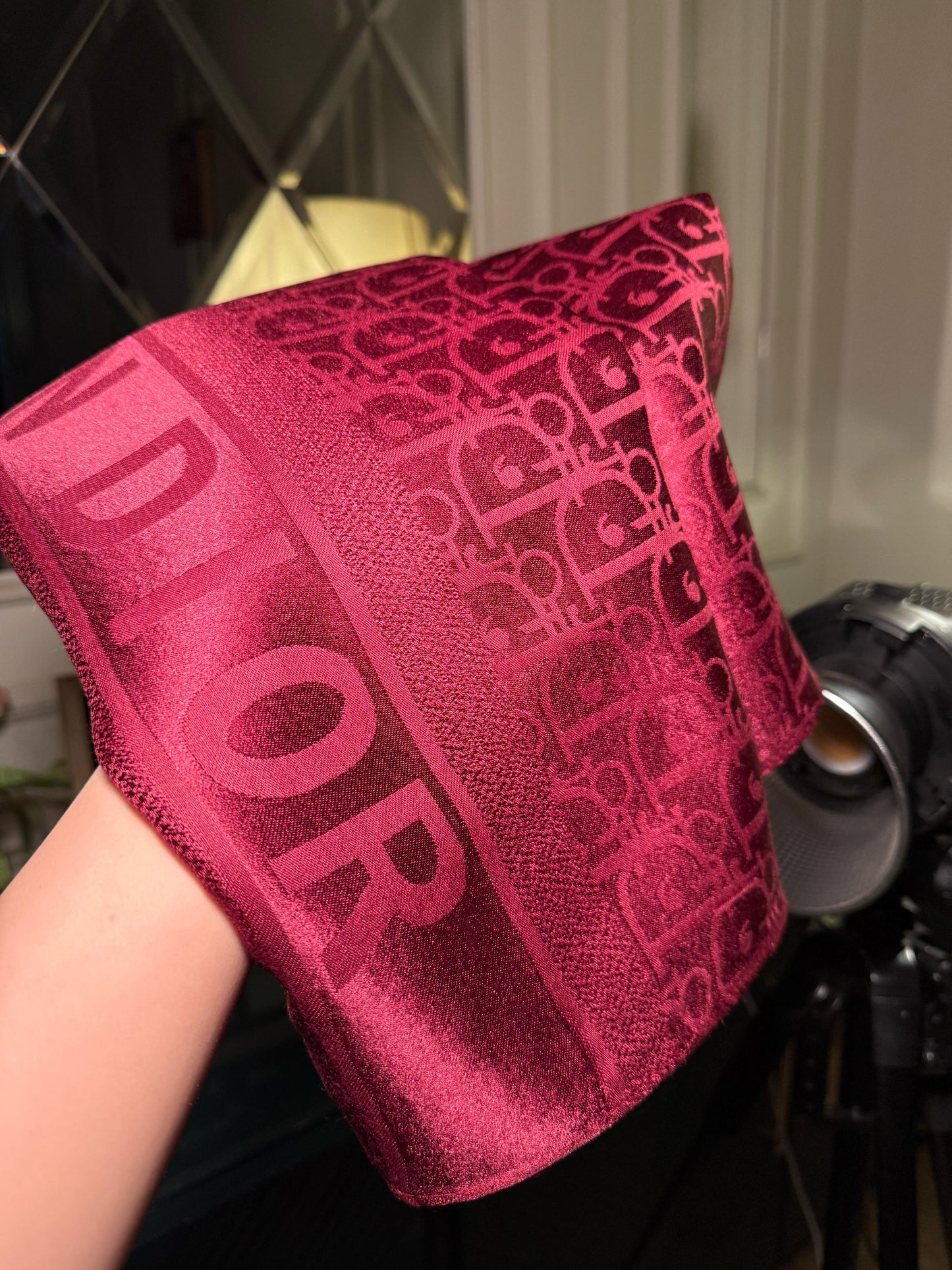 Dior red scarf/ stole (IMMEDIATE DELIVERY AVAILABLE)