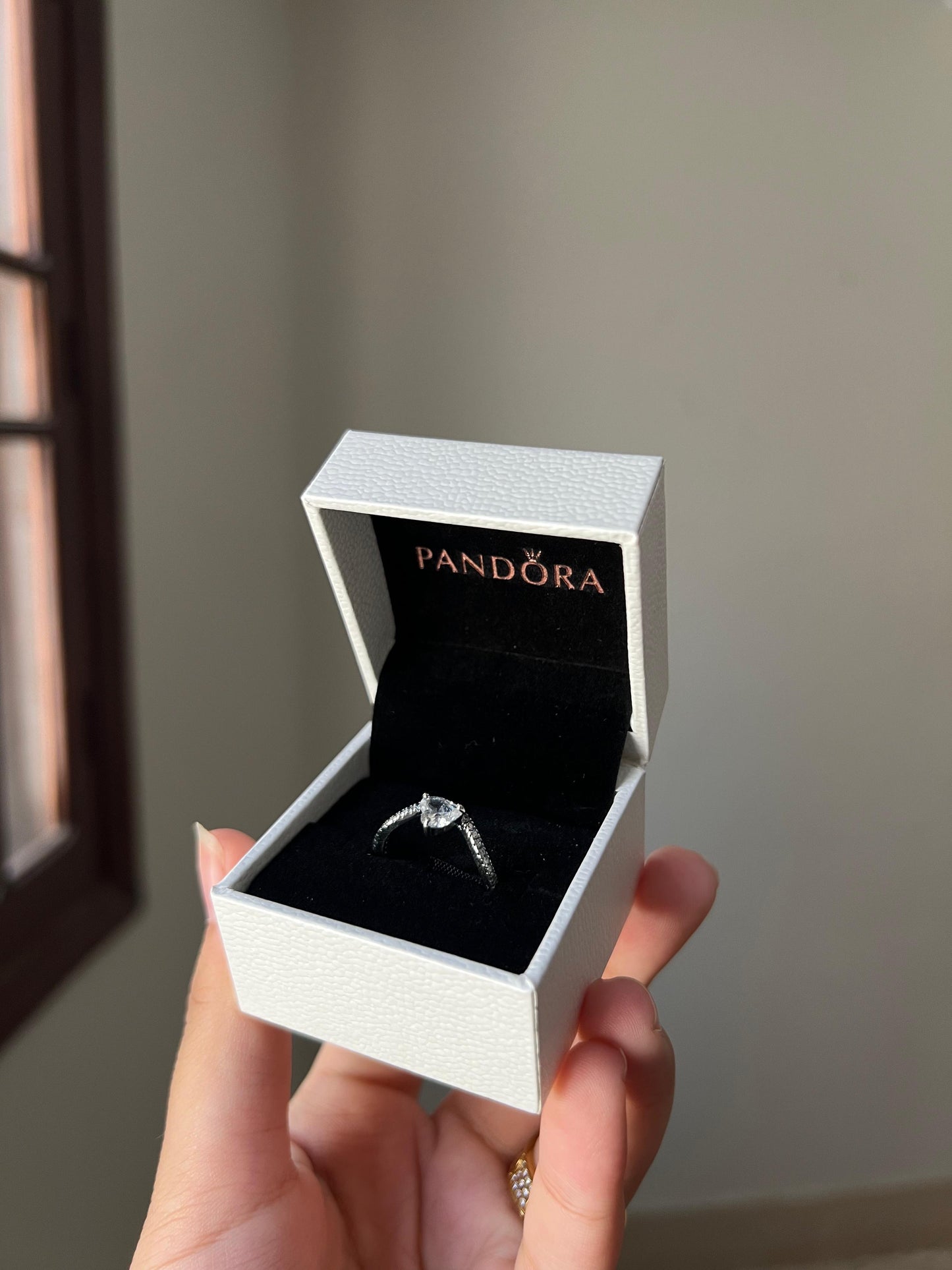Pandora Two Sparkling Hearts Ring – High quality, comes with proper brand packaging.