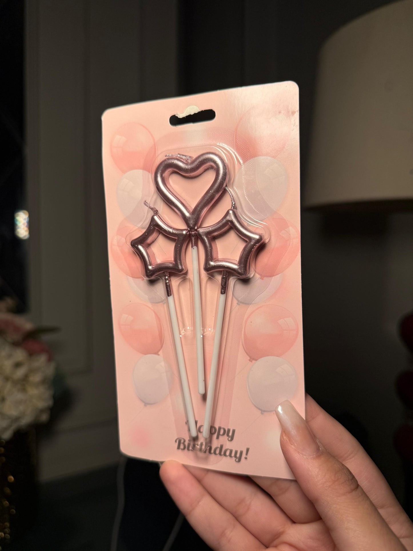 Pack of 3 trio tea pink candles