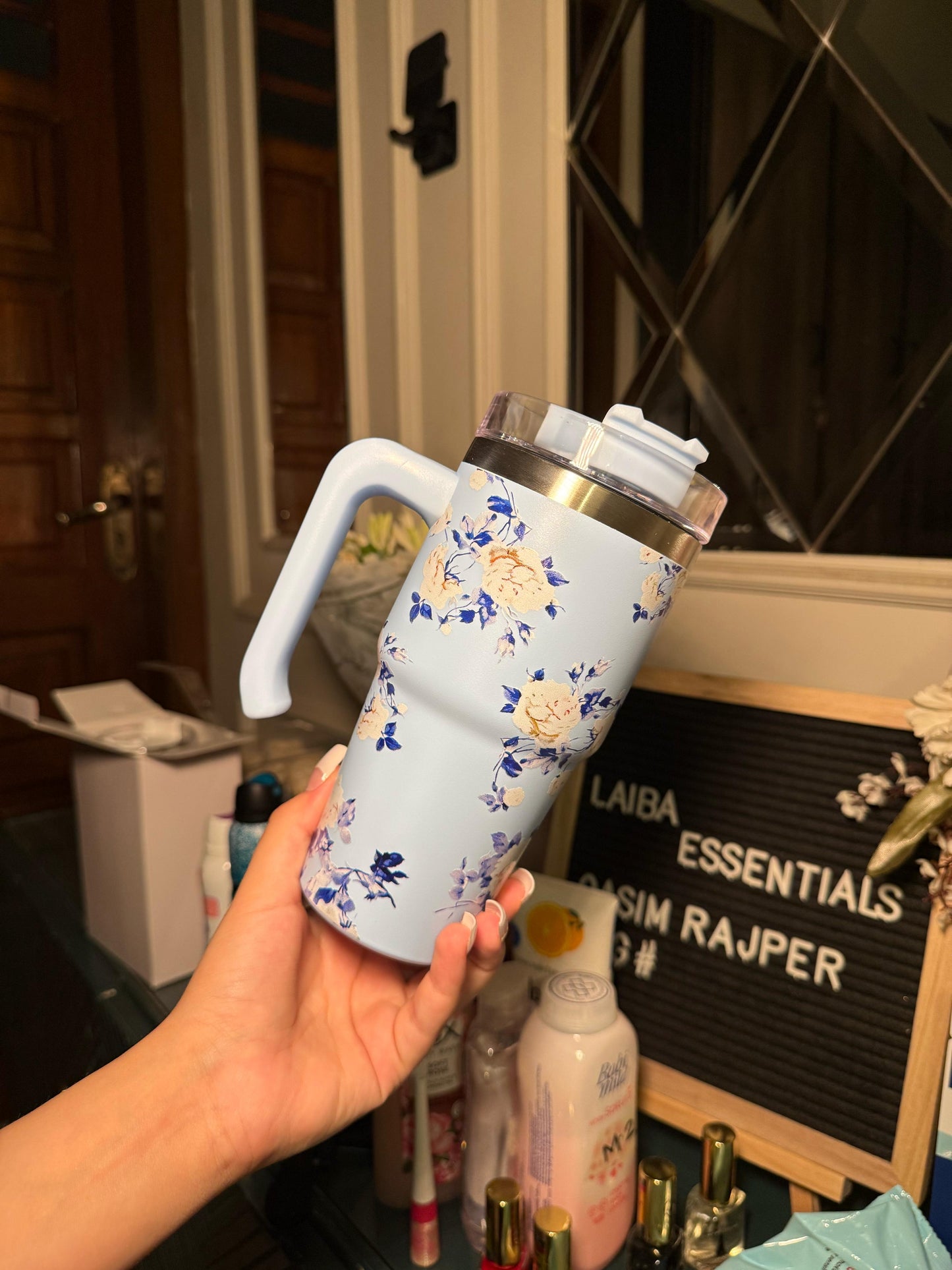Blue Blossom Mini Stanley Tumbler 20oz (IMMEDIATE DELIVERY AVAILABLE)