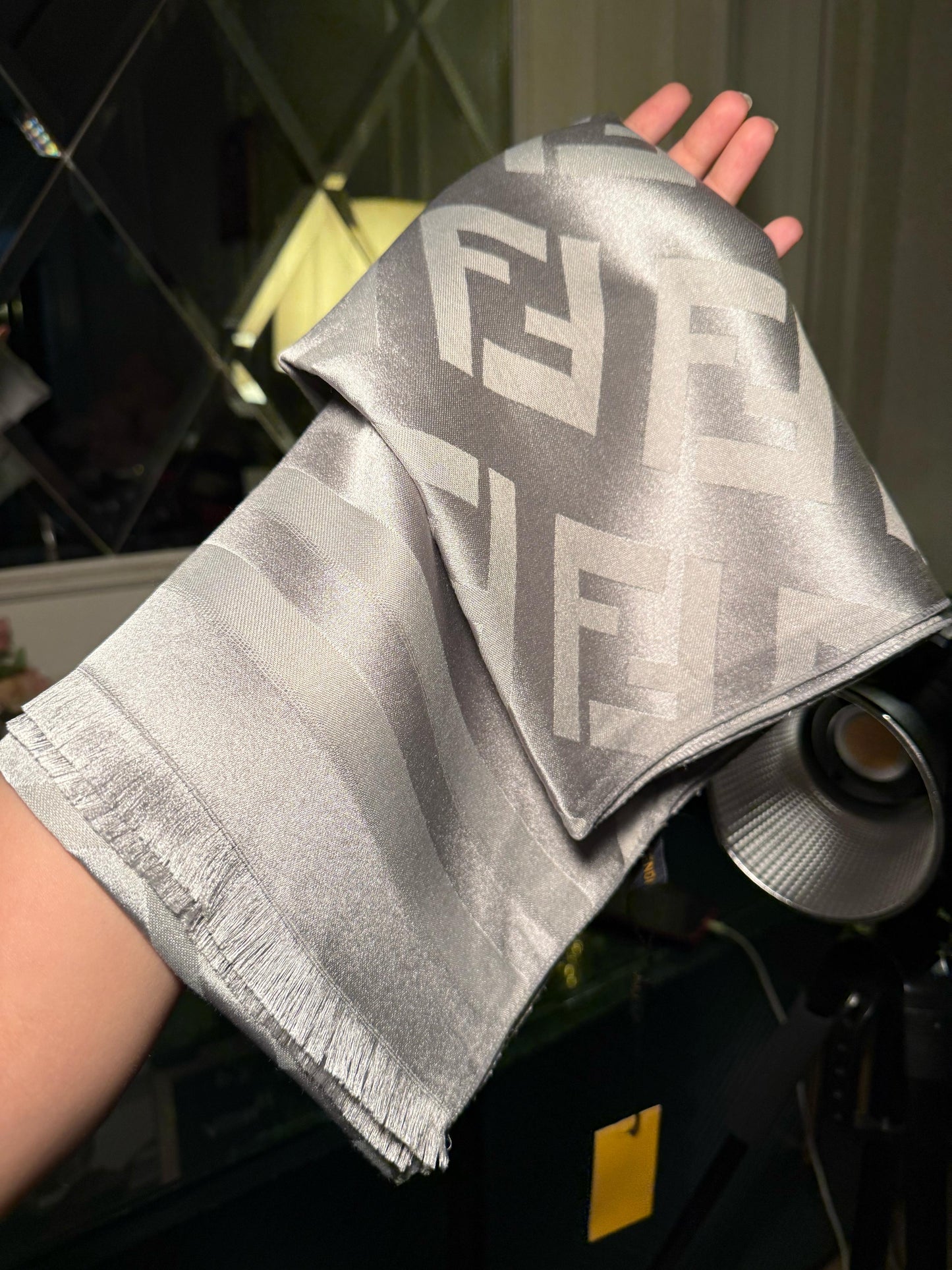 FENDI grey scarf/ stole (IMMEDIATE DELIVERY AVAILABLE)