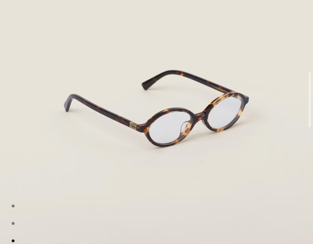 Miu miu oval cheetah transparent print glasses