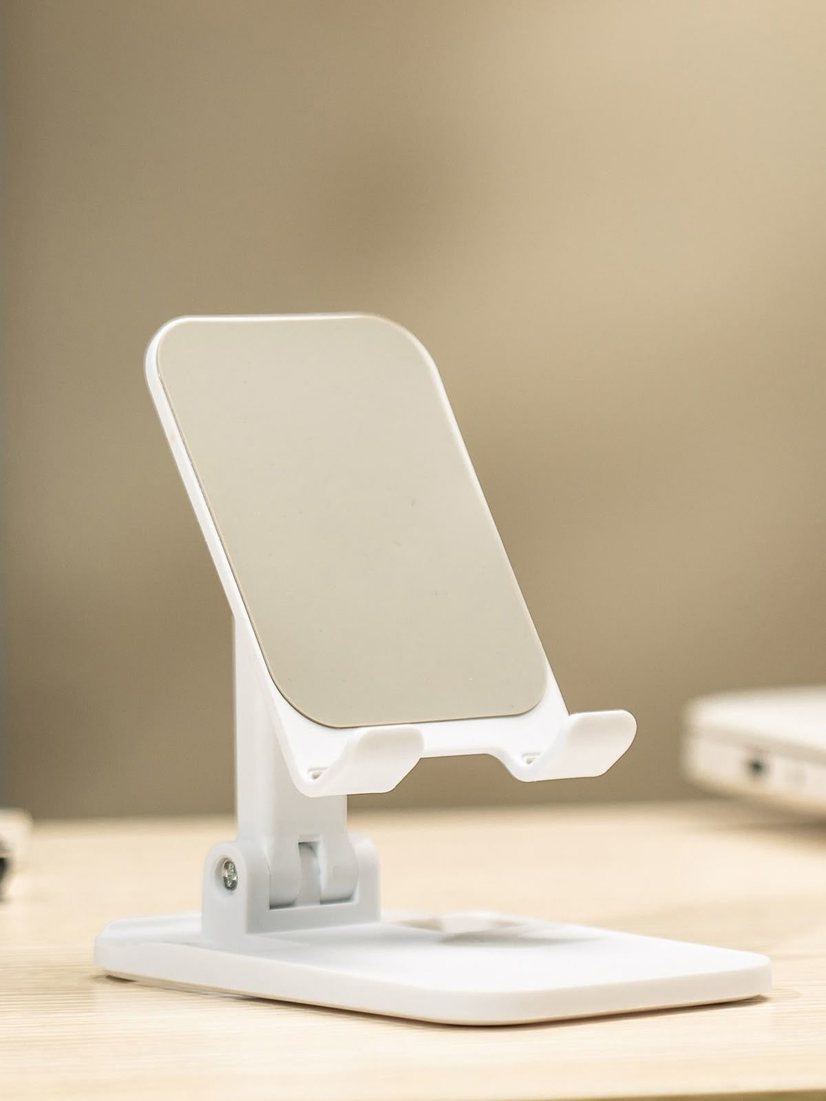 White Desktop Cell Phone Stand