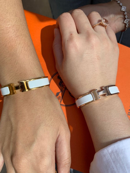 Hermes white bracelet