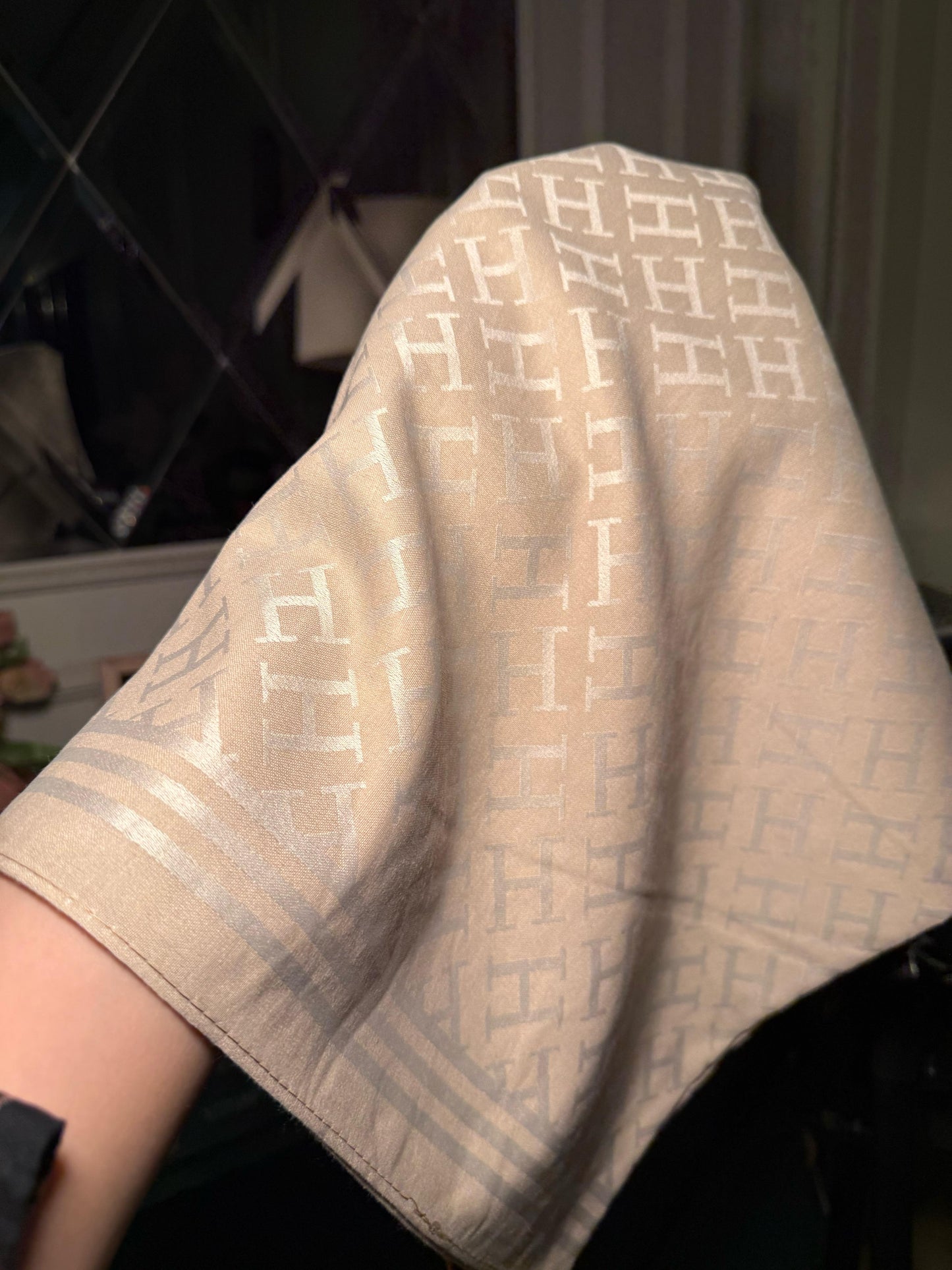 HERMES Beige scarf/ stole (IMMEDIATE DELIVERY AVAILABLE)