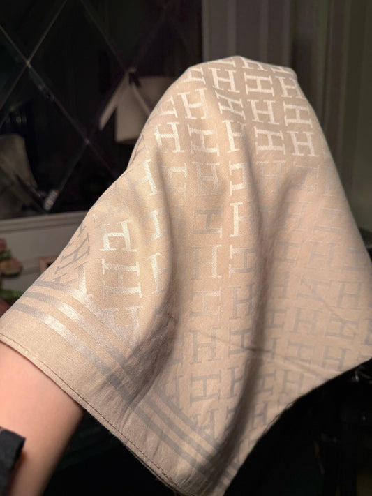 HERMES Beige scarf/ stole (IMMEDIATE DELIVERY AVAILABLE)