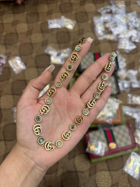Gucci GG gold plated necklace