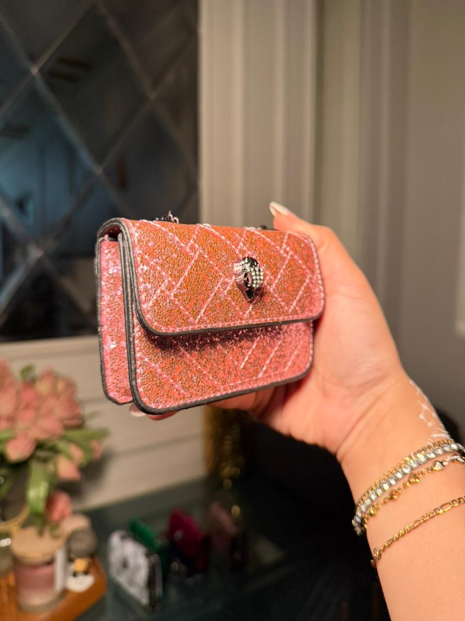 Kurt Geiger Kensington Mini Quilted Bag – Pink (IMMEDIATE DELIVERY AVAILABLE)