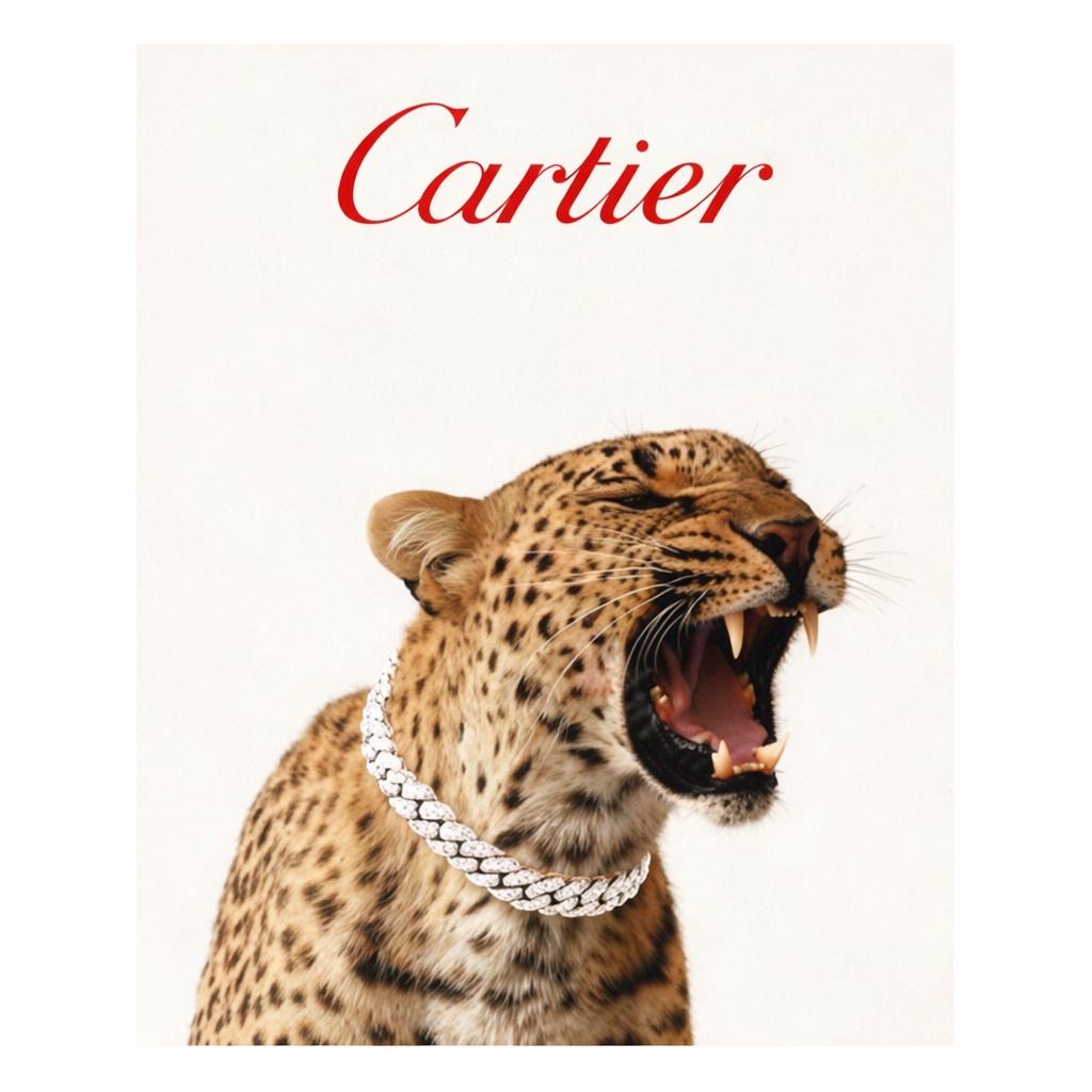 Cartier Leapords – Metal Phone Charm Sticker