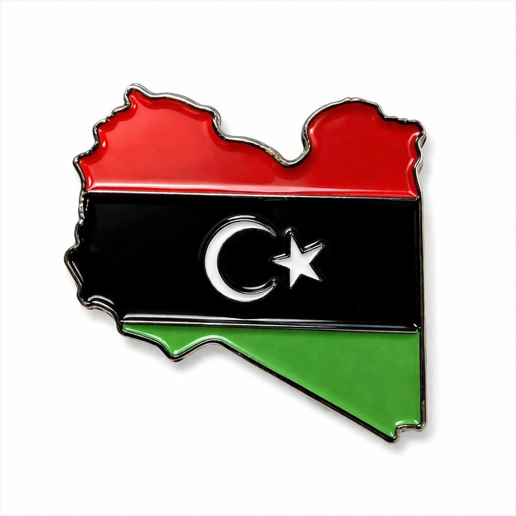 Libya country flag – Metal Phone Charm Sticker