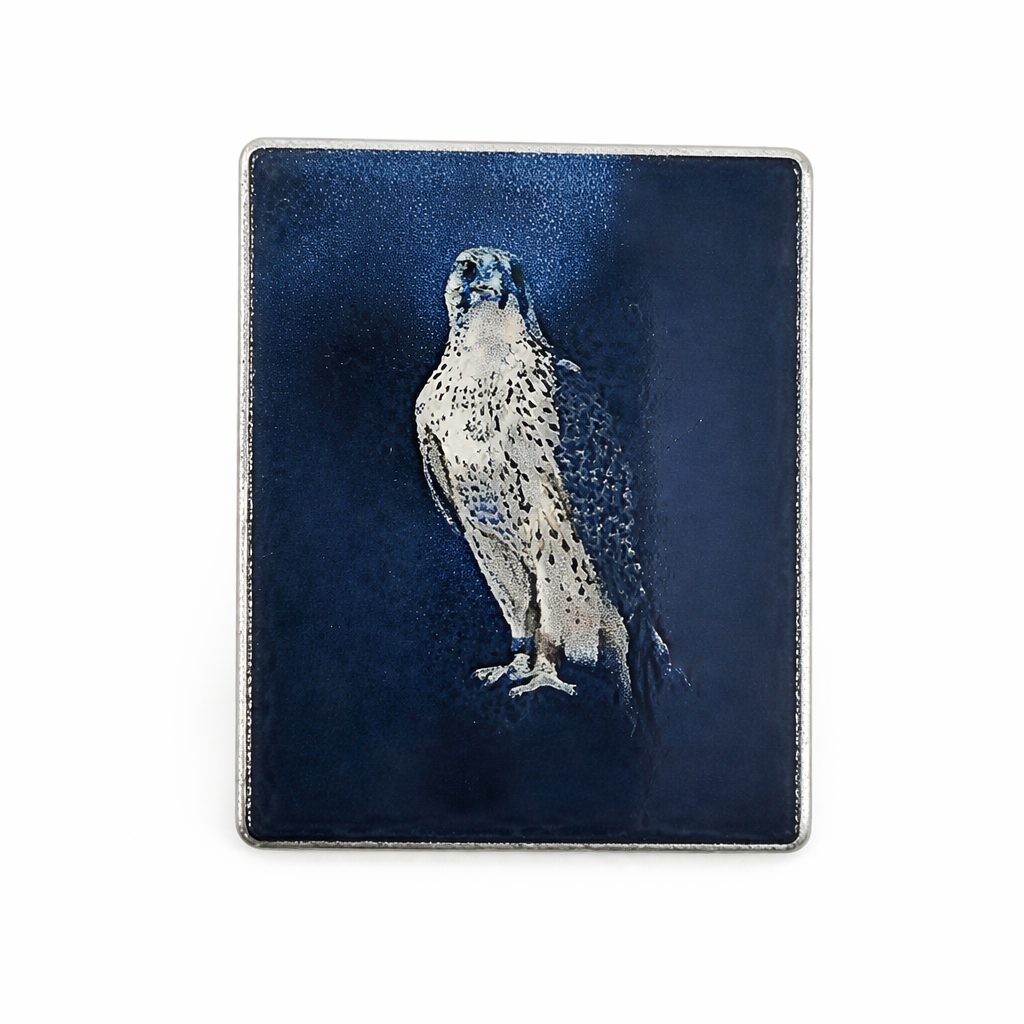 Falcon Bird Portrait – Metal Phone Charm Sticker